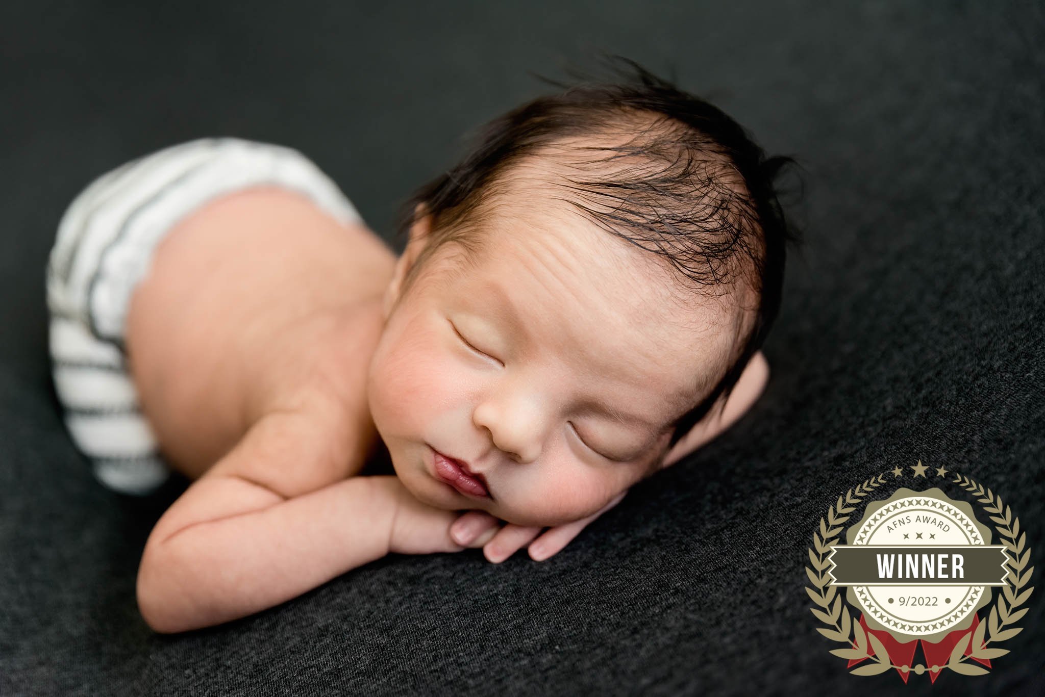 AFNS award-winning posed newborn photograph by Karissa Johnson Photography