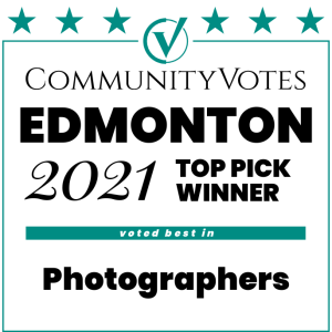 Top Pick Photographers Edmonton 2021 winner badge