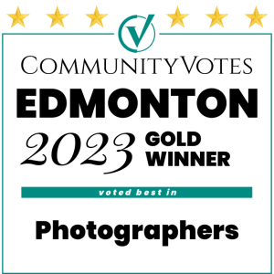 Gold Photographers Edmonton 2023 winner badge