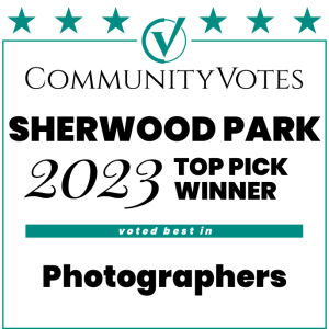 Top Pick Photographers Sherwood Park 2023 winner badge